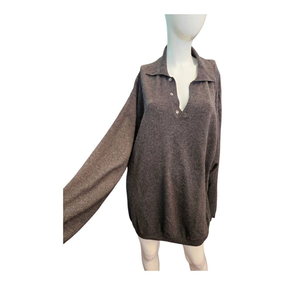 Allen Solly Gray Cashmere Collared Sweater Mens Size 2X